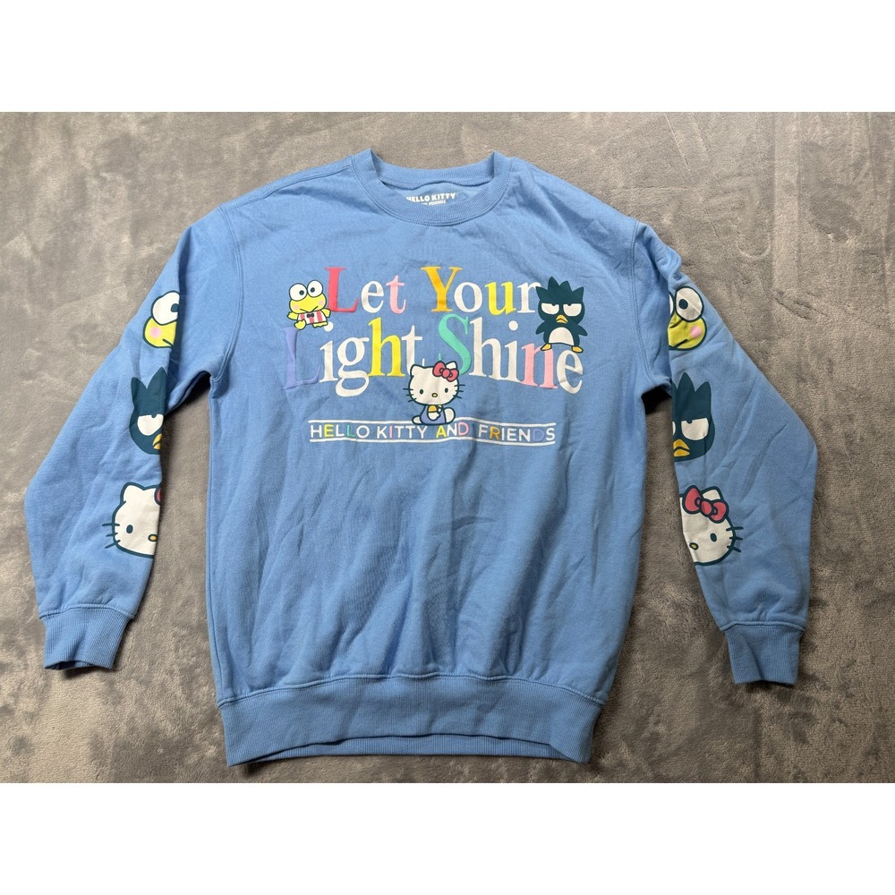 Sanrio Hello Kitty And Friends Sweatshirt Womens Small Blue Let Your Light Shine